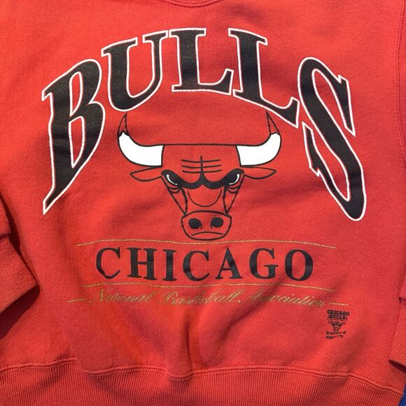 Vintage Chicago Bulls sweatshirt Pullover 90s Lee Sport Nutmeg Made USA Kids M - Picture 4 of 9